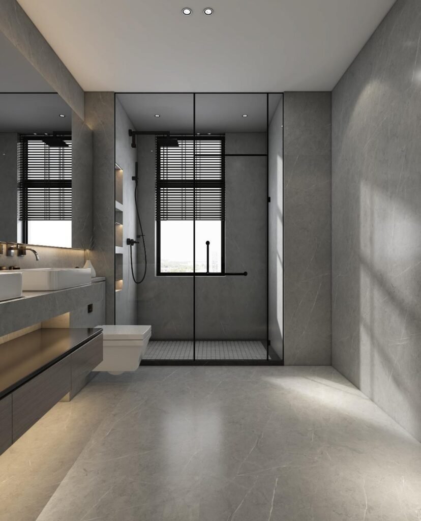 AUSTERE M Grey Porcelain Tile Collection